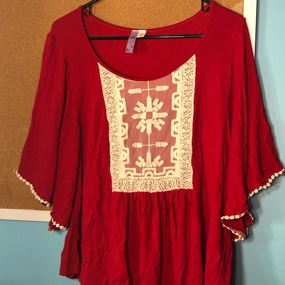 Red blouse